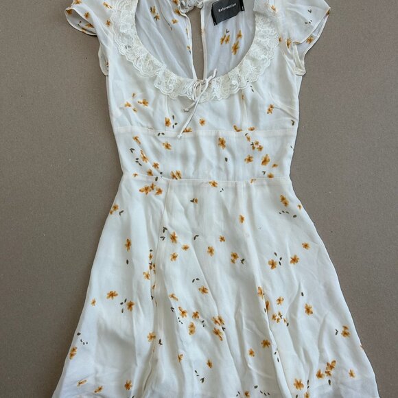 Reformation White Floral Mini Dress - Picture 4 of 5